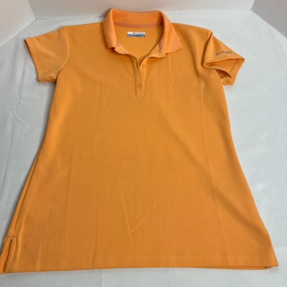 Columbia Polo Shirt Womens Neon Coral Size S/P - Picture 1 of 7